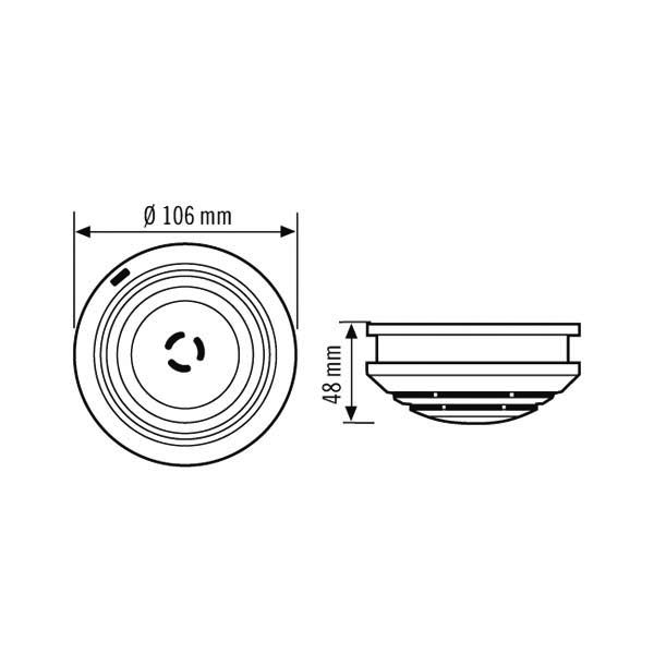 EsyLux ER10018916 Fotoelektronischer Rauchwarnmelder für 230 V-Betrieb