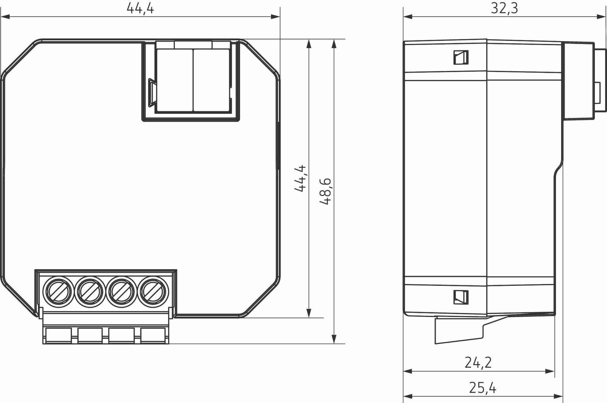 Theben 4942570 DU 1 T KNX UP-Dimmaktor, 1 Kanal