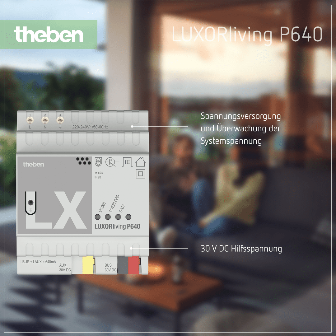 Produktdetails zur LUXORliving P640 Spannungsversorgung für KNX-Systeme und Automatisierung