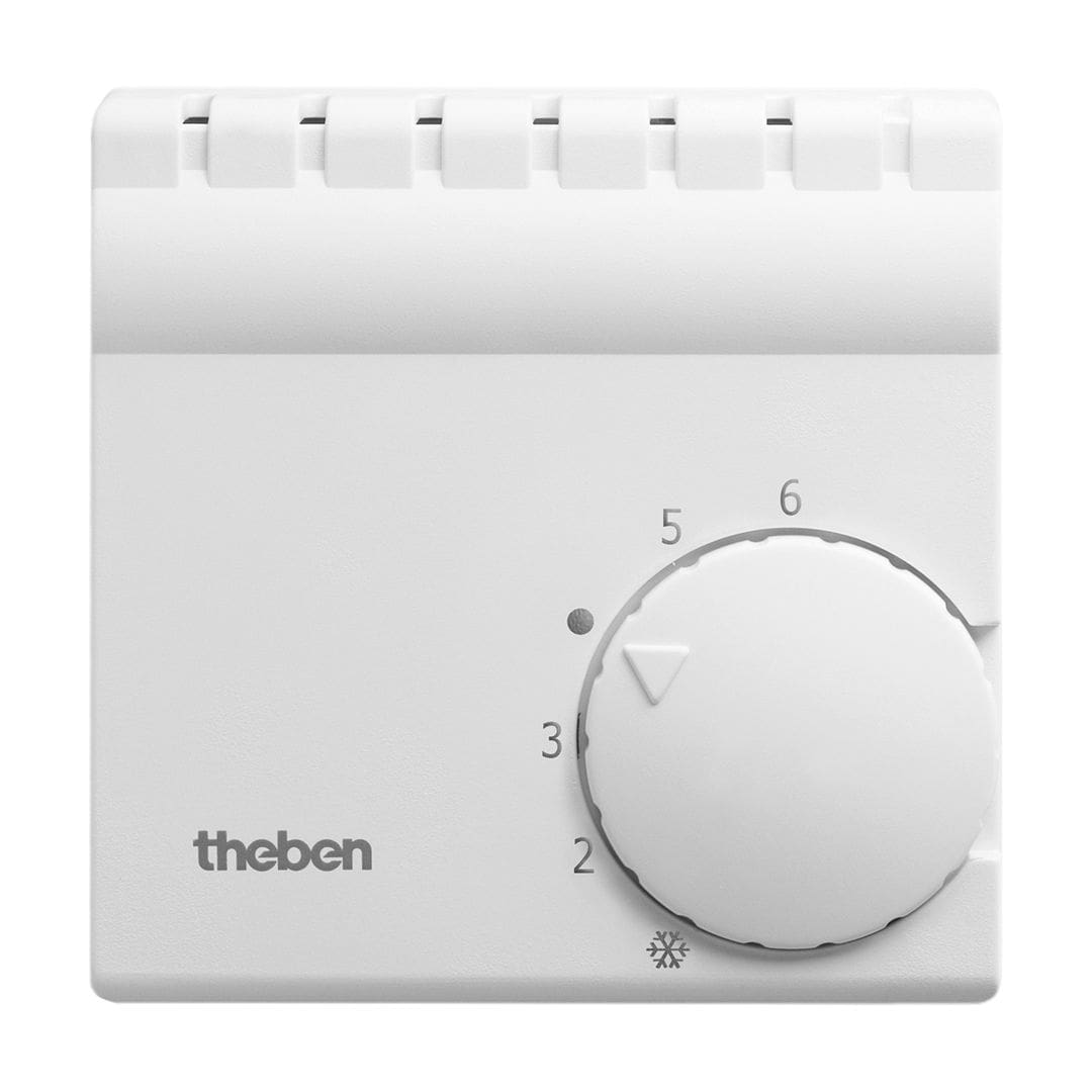 Theben 7010001 RAM SES 701 Analoges Raumthermostat für alle Heizungsarten (Gas, Wasser, Elektro), thermische Rückführung, Regelung zentral oder Einzelraum, Raumtemperaturregler, Raumregler, Thermostat