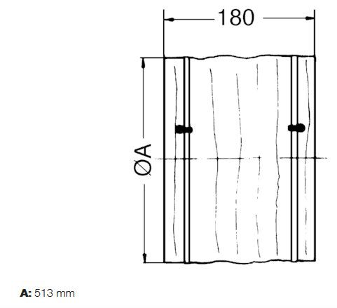 Maico EL 50 Ex Elastische Manschetten zur schall- und vibrationsgedämpften Montage von Rohrventilatoren, für den Einsatz in explosionsgefährdeten Bereichen geeignet, DN 500