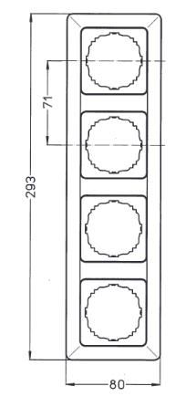 Kopp 306839009 Abdeckrahmen 4-fach, HK 02