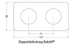 THPG 176422 Doppelabdeckung Duroplast, weiß