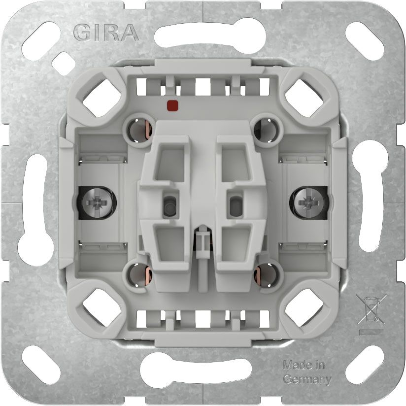 Gira 381600 Wippschalter 10 AX 250 V~ Universal-Aus-Wechselschalter ohne Befestigungskrallen