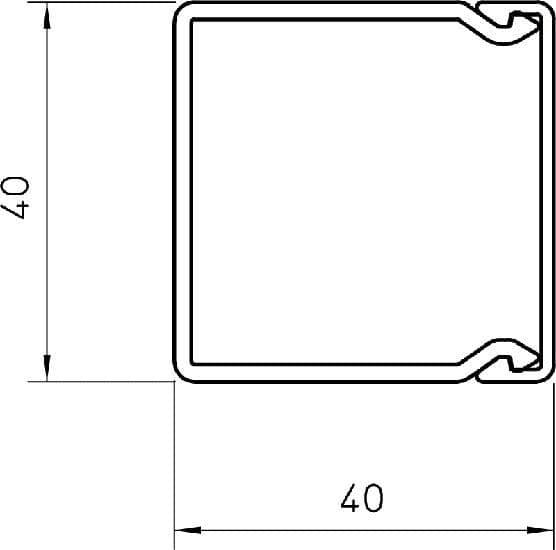 OBO Bettermann WDK-40040 RW LF-Kanal 40 x 40 mm