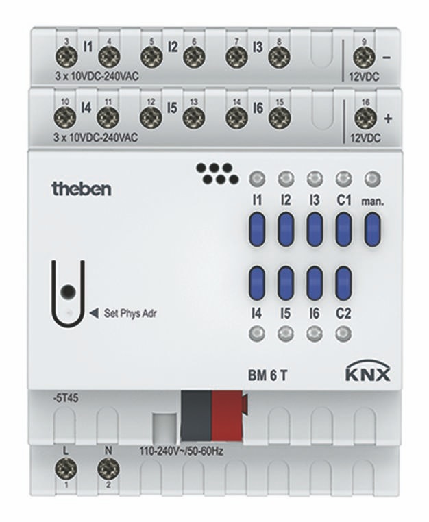 Theben 4940230 BM 6 T KNX Tasterschnittstelle Binäreingang 6-fach