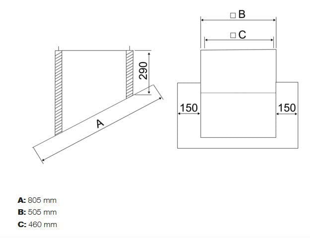 Maico SOWT 22 Schrägdachsockel zur Montage von Dachventilatoren aufWell- und Trapezdächer, serienmäßige Ausführung bis 30°Dachneigung, DN 225 mm