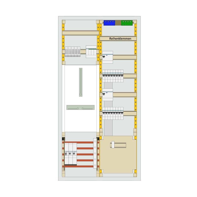 ABB Striebel&John Zählerschrank Typ 26.2, 2xFI, 12xLS, 1xSLS 35A