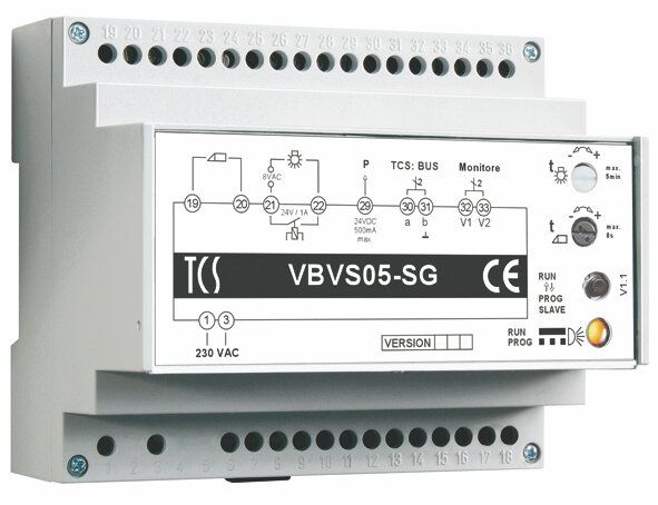 TCS PVU1670-0010 Video-Außenstation, Serie AVU, einspaltig mit Video-Türtelefon für 7 WE