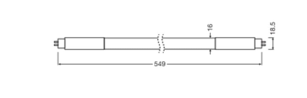 Ledvance 4099854081224 LED TUBE T5 AC MAINS P 230V 549 mm, 160 °, 10 W, 840, 1500 lm, G5, nicht dimmbar