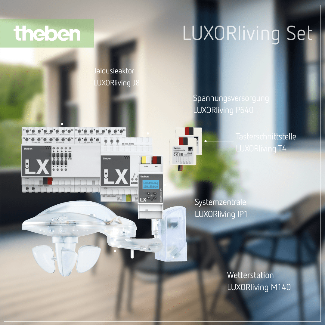 Produktdetails zum LUXORliving 'Antriebe' SET für effiziente Automatisierung in Wohnräumen