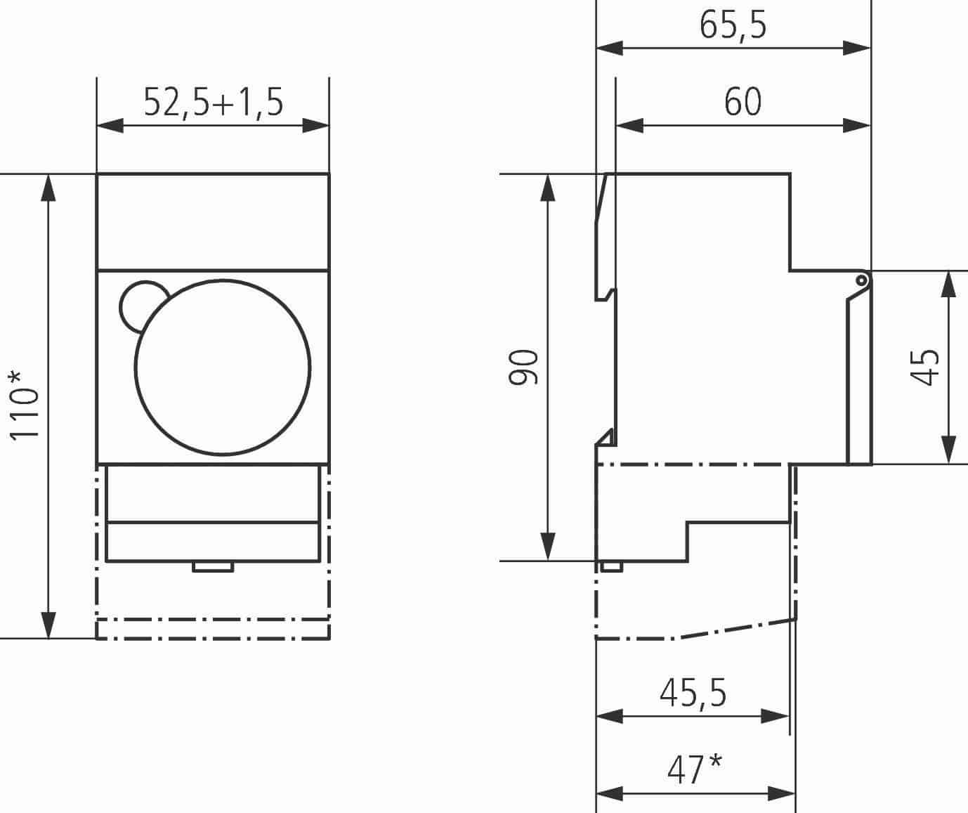 Theben 1880033 SUL 188 g Reiheneinbau-Zeitschaltuhr 24 Std., Steckreiter, Gangreserve, 3 TE