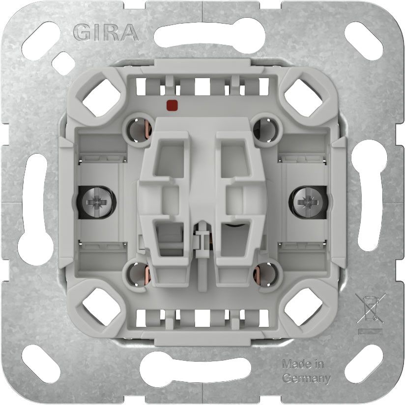 Gira 383600 Tastschalter 10 AX 250 V~ Universal-Aus-Wechselschalter ohne Befestigungskrallen