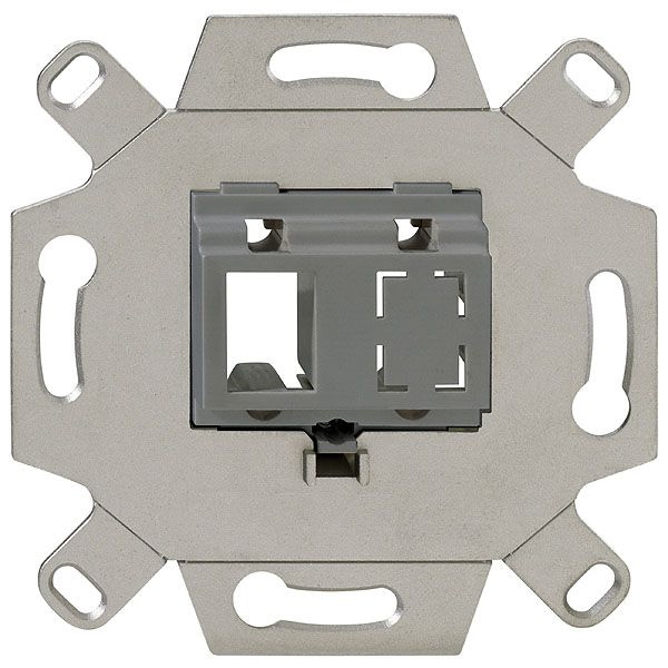 Rutenbeck 228010000 Montageadapter, LC-D/SC, 2-fach, mausgrau, für TAE-Abdeckungen