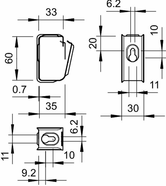 OBO Bettermann 2031/M15FS Grip "M" Sammelhalterung bis 15 Leitg. (3x1,5mm²)