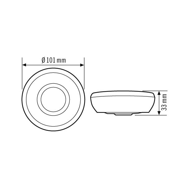 ESYLUX EB10430411 Decken-Präsenzmelder PD 360/8 BASIC