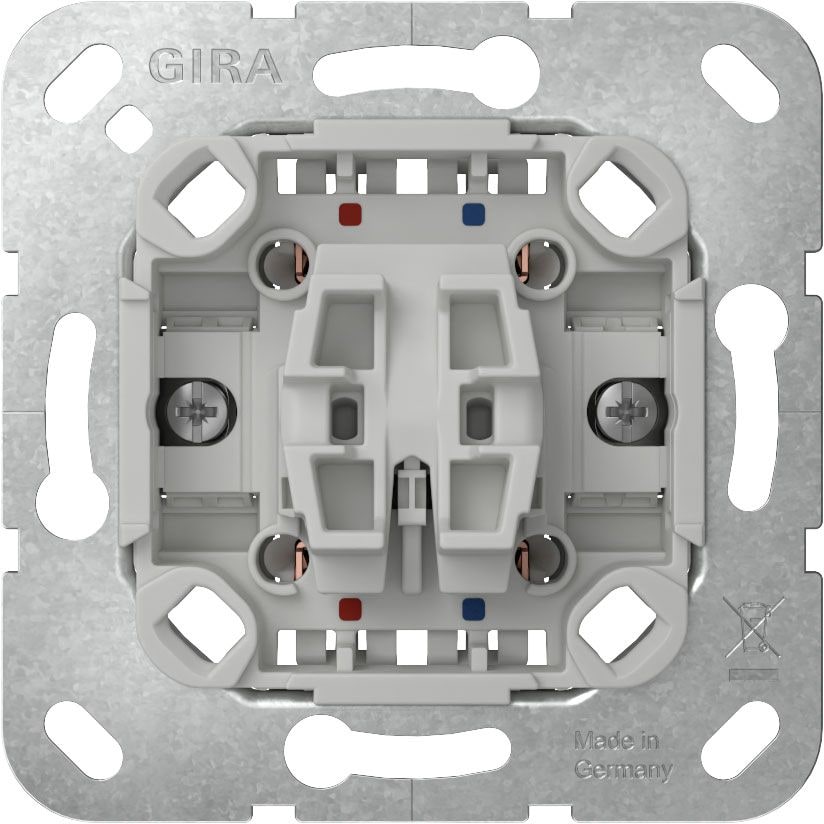 Gira 310200 Wippschalter 10 AX 250 V~ Ausschalter 2-polig mit Befestigungskrallen