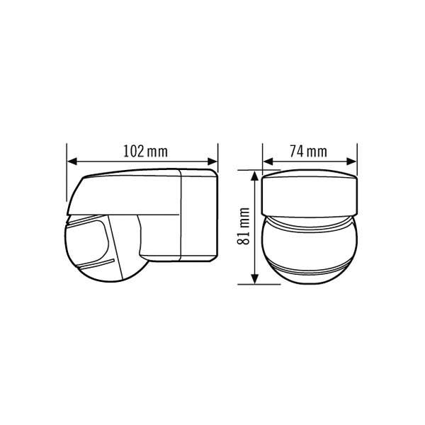 ESYLUX EM10025310 Aussenbewegungsmelder MD 200 weiss