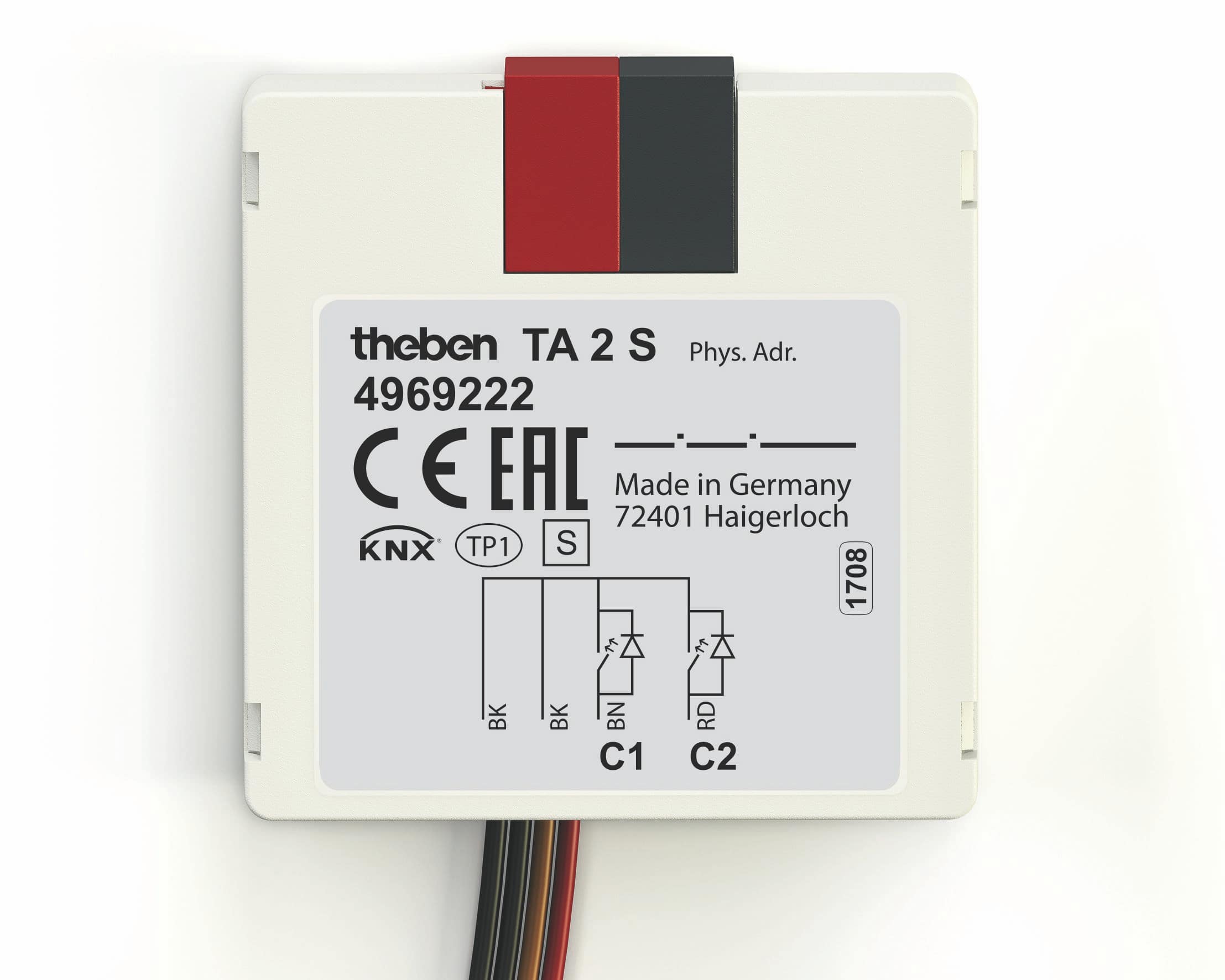 Theben 4969222 TA 2 S KNX Tasterschnittstelle Binäreingang 2-fach