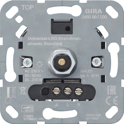 Gira 245000 LED-Drehdimmer Standard, 3-60W