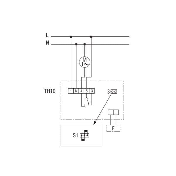 Maico TH 10 Thermostat mit Fernfühler, zur Steuerung von Ventilatoren in Abhängigkeit der Lufttemperatur