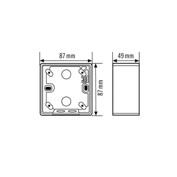 ESYLUX EM10055164 Aufputzdosen für Wandmelder Basic, Standard, Compact