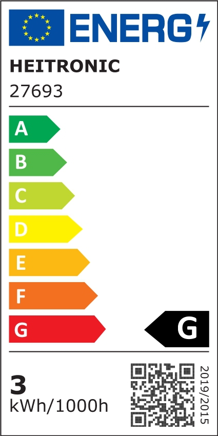 Heitronic 27693 LED Einbauleuchte NIZZA quadratisch, 2,6 W, 2700 K, 75x75x22 mm, edelstahl gebürstet