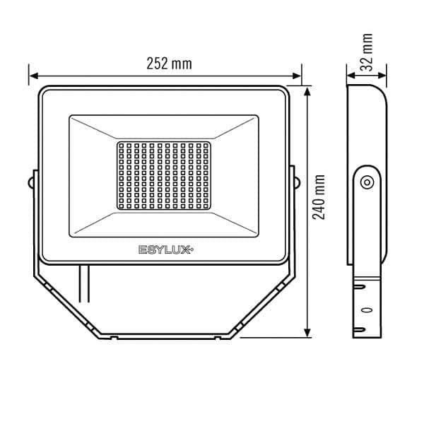 ESYLUX EL10810749 LED-Strahler 4000 K, 50 W, neutralweiß