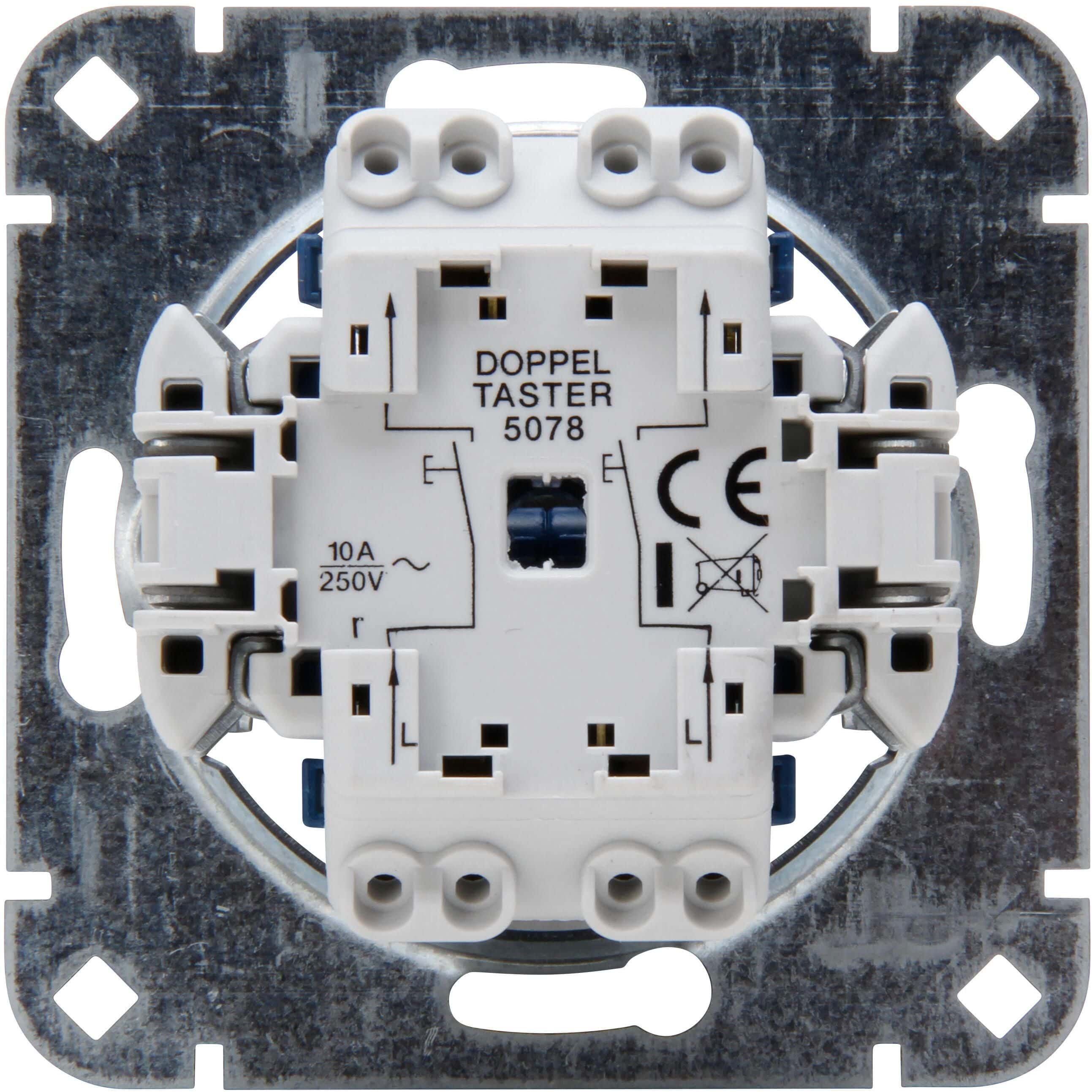 Kopp 507800006 Doppeltaster (2x Schließer) 10AX, 250V UP