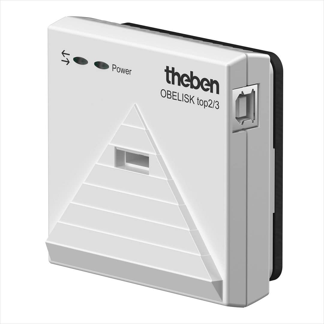 Theben 9070409 PC-Set OBELISK top 2 / 3 Speicherkarte mit USB-Steckadapter, Windows kompatibel, zur Programmierung und direkten Übertragung von Zeitprogrammen, Programmierset für OBELISK Software