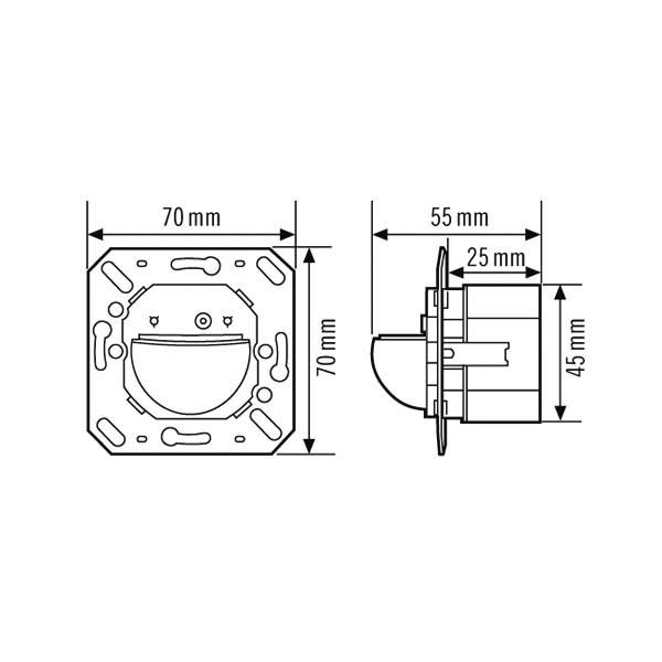 ESYLUX EB10430459 Wand-Bewegungsmelder MD 180i/16 BASIC