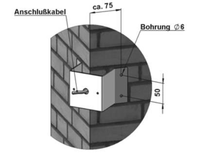 Albert 691003 Eckbock für Wandleuchten aus Edelstahl