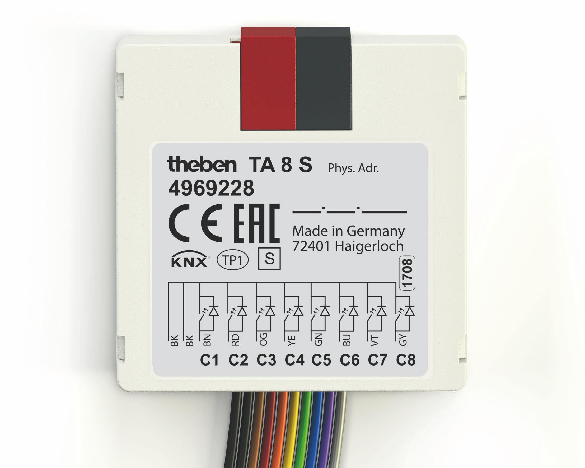 Theben 4969228 TA 8 S KNX Tasterschnittstelle Binäreingang 8-fach