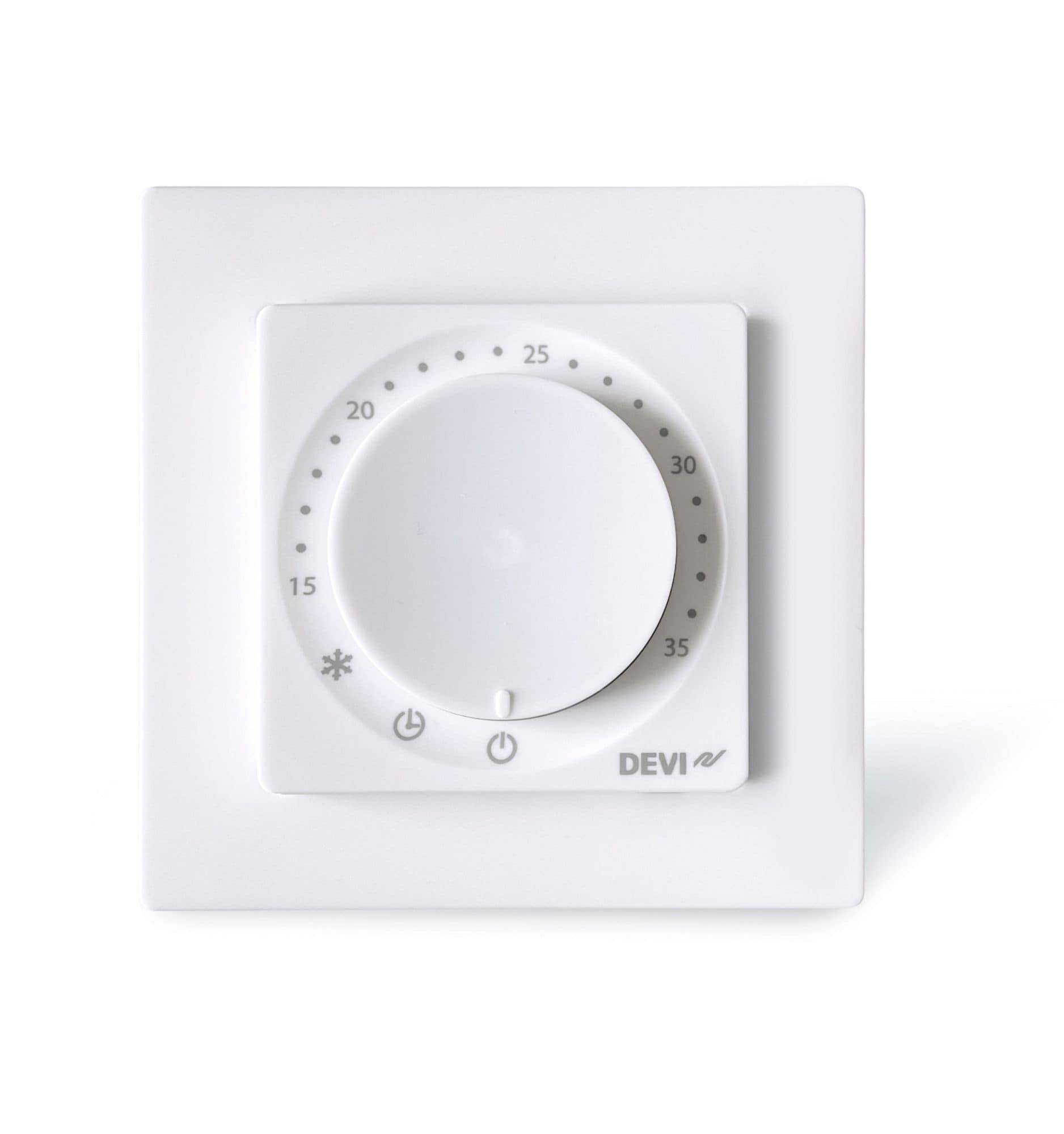 Devi 140F1161 DEVIreg™ Room intuitiv programmierbarer Raum.- und Fußboden Thermostat, weiß