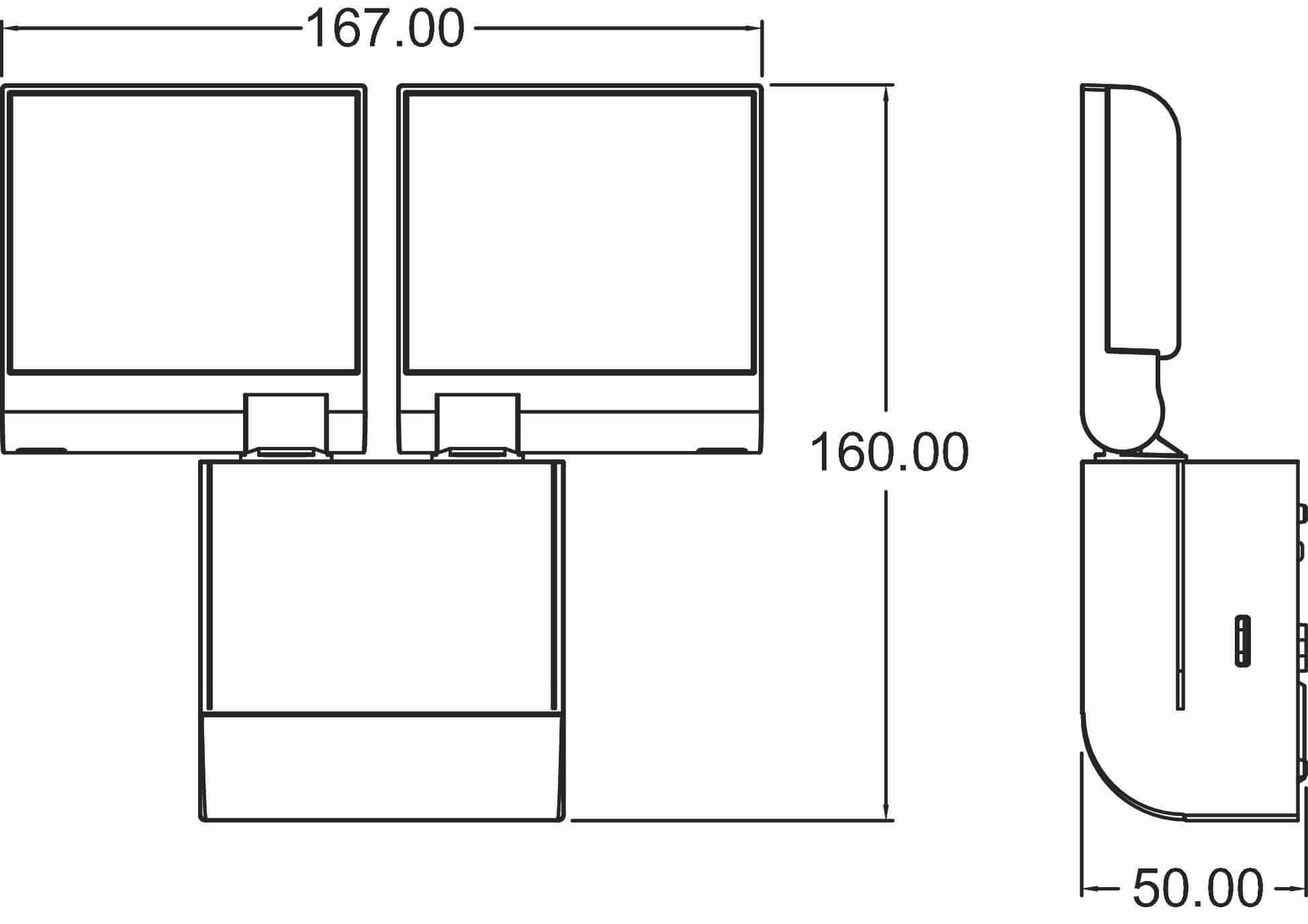 Theben 1020802 theLeda S17-100 WH LED-Strahler 17 W mit Bewegungsmelder 180°, weiß