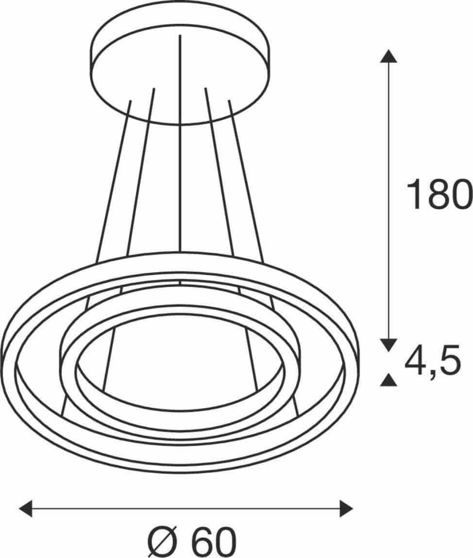 SLV 1005178 Pendelleuchte ONE DOUBLE PHASE up/down, 35W 2700/3000K 130°