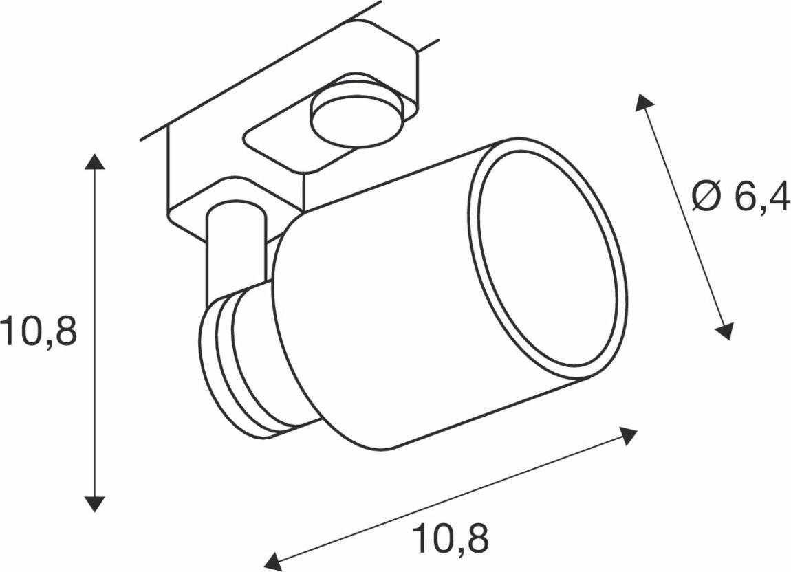 SLV 1001872 PURI TRACK GLAS 3Phasen-HV-Strahler, GU10, ohne Leuchtmittel