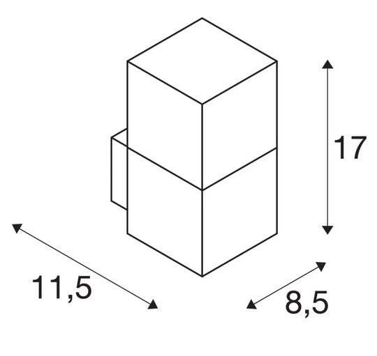 SLV 231205 Wandleuchte GRAFIT WL, E27, max. 11W