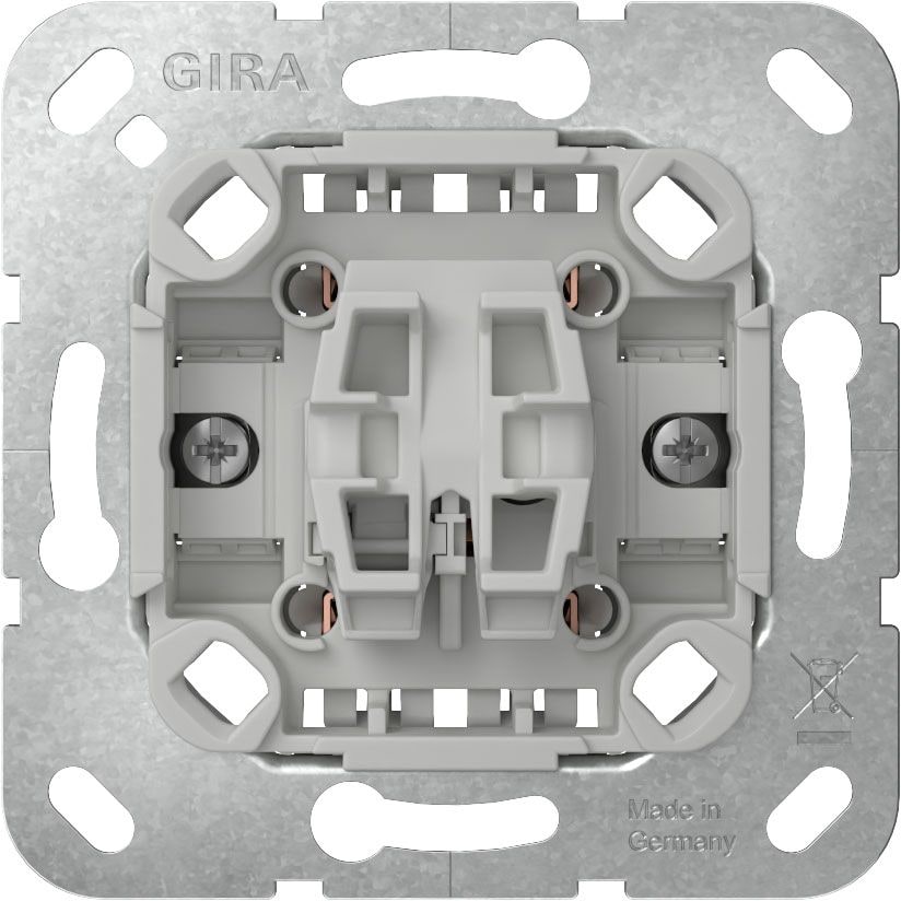 Gira 312700 Tastschalter 10 AX 250 V~ Kreuzschalter mit Befestigungskrallen