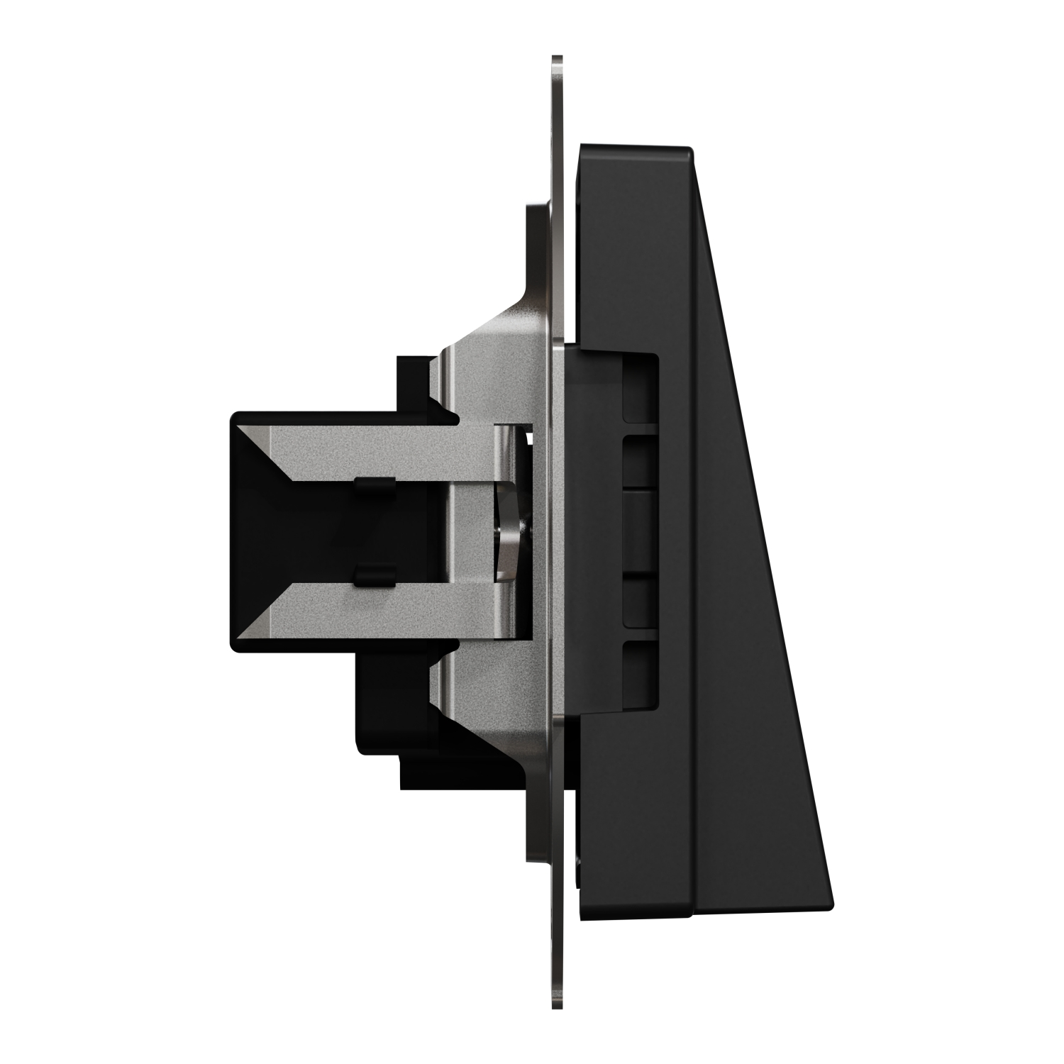 Merten MEG4071-0403 Zentralplatte Leitungsauslass, schwarz matt, System M