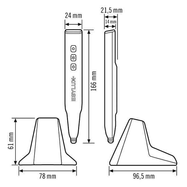 ESYLUX EP10425356 All-in-One Fernbedienung ESY-Pen, Bluetooth, IR