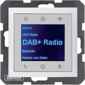 Berker 30849909 Radio Touch Unterputz DAB+, Bluetooth S.x/B.x polarweiß matt