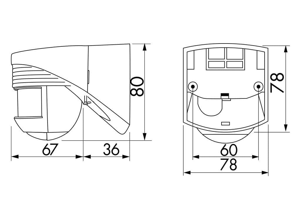 B.E.G. 91001 LC-Click-N 140 Bewegungsmelder 140°