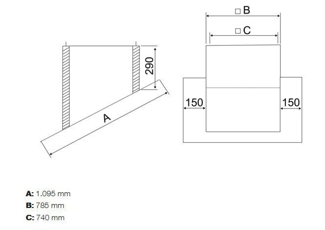 Maico SOWT 45 Schrägdachsockel zur Montage von Dachventilatoren aufWell- und Trapezdächer, serienmäßige Ausführung bis 30°Dachneigung, DN 450 mm