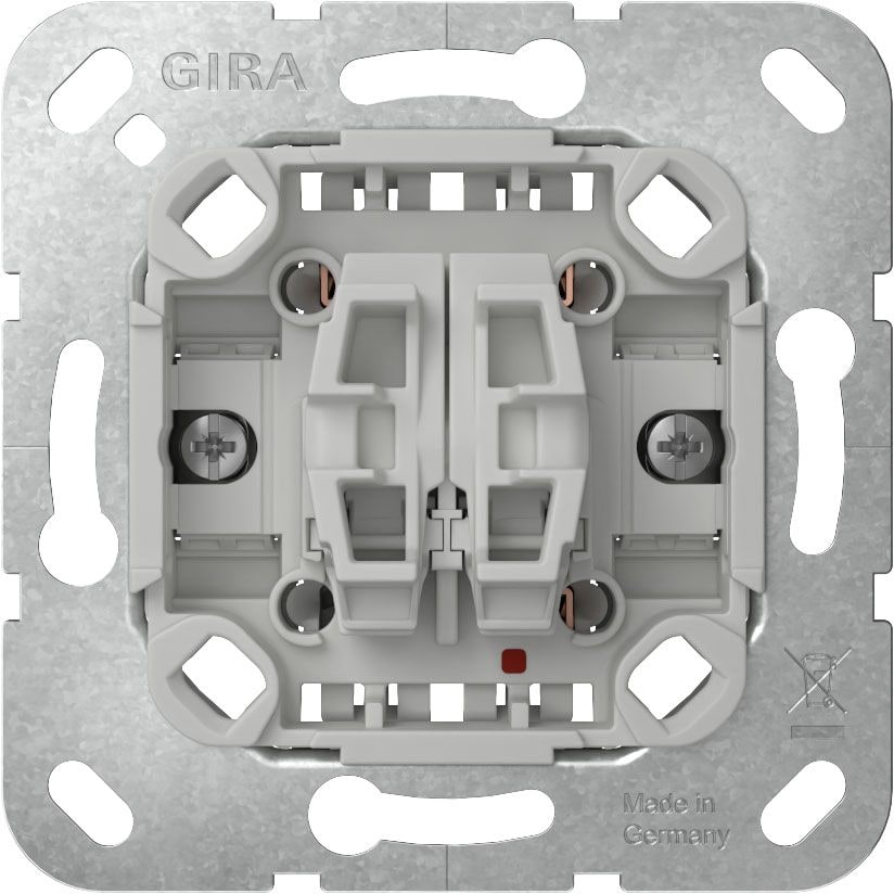 Gira 383500 Tastschalter 10 AX 250 V~ Serienschalter ohne Befestigungskrallen