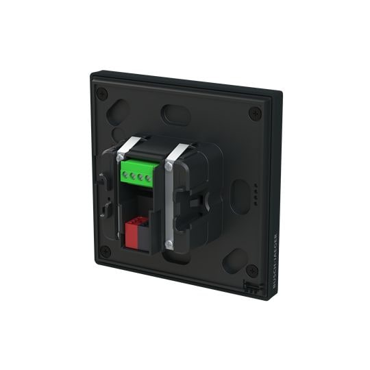 Busch-Jaeger RT/U12.86.11-825 Busch-RoomTouch® 4", 1-12-fach, inkl. Busankoppler, schwarzglas, RoomTouch|Trevion®