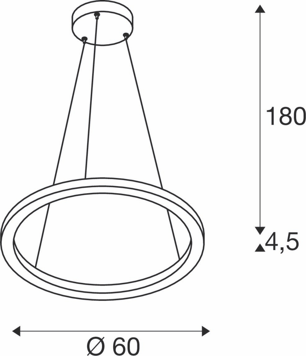 SLV 1005177 Pendelleuchte ONE 60 PHASE up/down, 24W 2700/3000K 130°