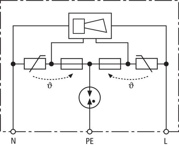 Dehn + Söhne 924350 Überspannungsableiter Typ 3 STC-Modul für Schutzkontakt Steckdose