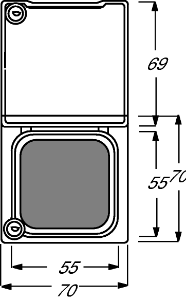 Busch-Jaeger 2118 GKSLN/11-32 Zwischenring mit Klappdeckel abschließbar, gleich schließend, weiß