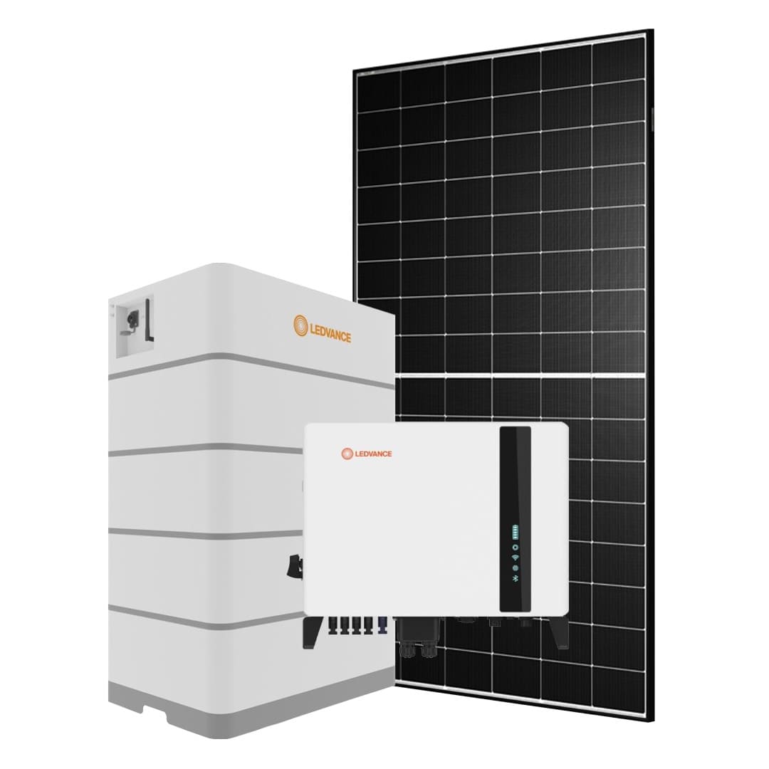 LEDVANCE E24-PV-SET1-LLL-6.675 PV-Anlage 6,675 kWp mit Speicher 8,19 kWh (Ledvance Glas-Glas N-TOPCon Solarmodul blackframe 445 Wp)